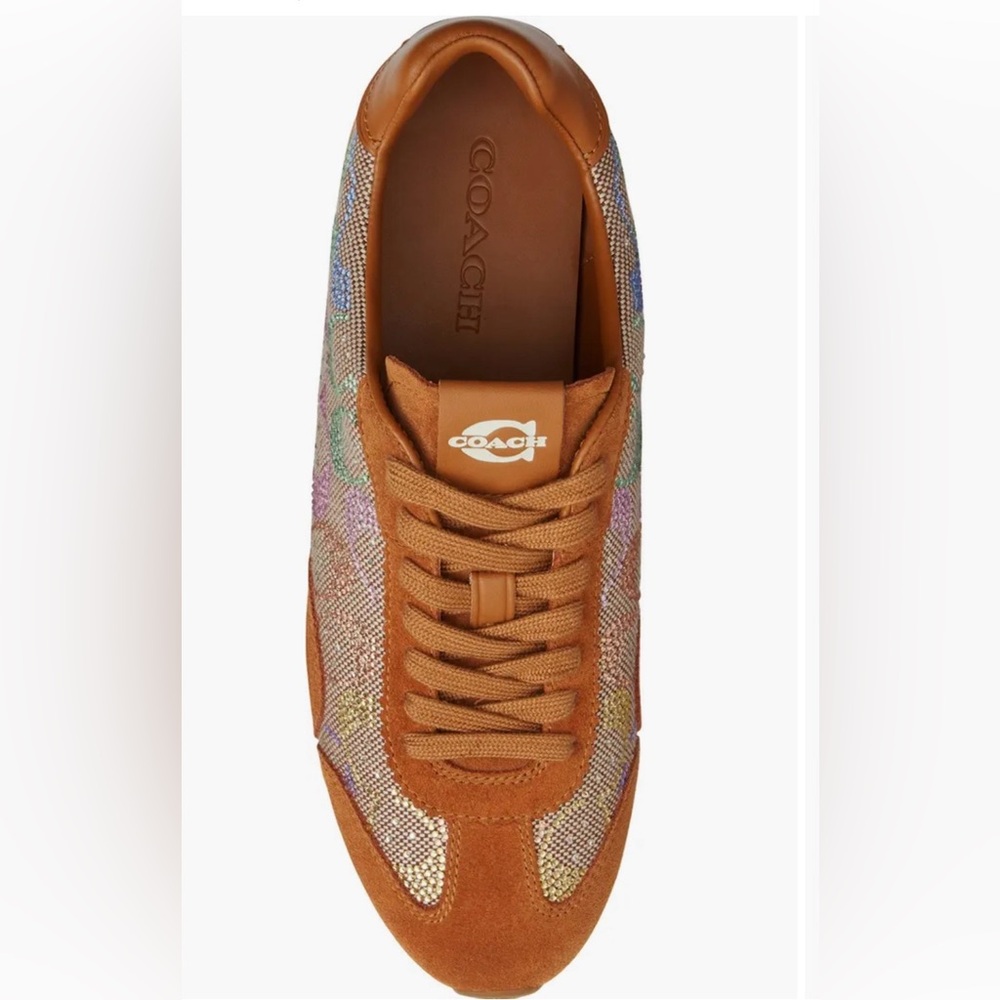 COACH Flat Sneaker in Crystal Signature Jacquard. - Picture 3 of 6